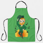 踊りレプレシャン、セント・パトリック・デイ・マンガ エプロン (正面)
