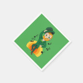 踊りレプレシャン、セント・パトリック・デイ・マンガ スタンダードカクテルナプキン (角)