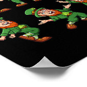 踊りレプレチャウンサンパトリックの日おもしろいボーイズ女の子 ポスター (角)