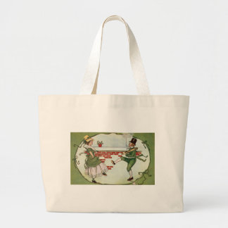 踊りレプレチャウンズヴィンテージセントパトリックの日 ラージトートバッグ