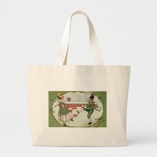 踊りレプレチャウンズヴィンテージセントパトリックの日 ラージトートバッグ (正面)