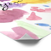 踊りワイルドフラワープリント ポスター (角)