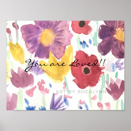 踊りワイルドフラワープリント ポスター (正面)