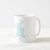 踊りワードアートカップバッハタサルサ コーヒーマグカップ (正面右)