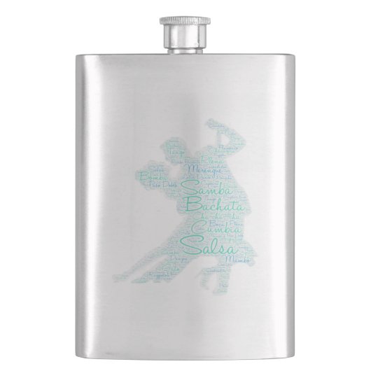 踊りワードアートカップバッハタサルサ フラスク (正面)