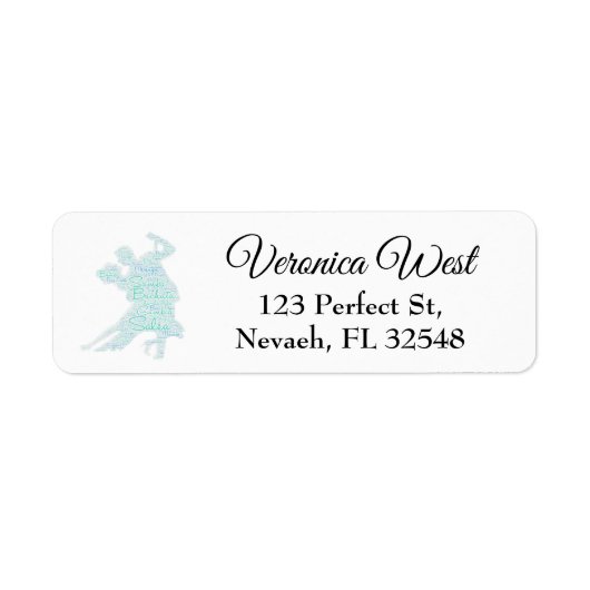 踊りワードアートカップバッハタサルサ ラベル (正面)