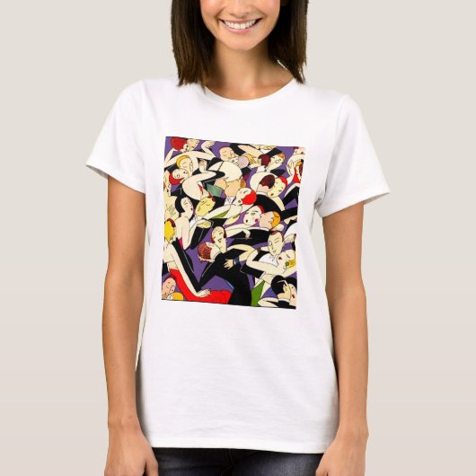 踊りヴィンテージカップル Tシャツ (正面)