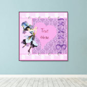 踊りヴィンテージフラワーフェアリーファンタジーデザインLeahG キャンバスプリント (インサイチュ (ウッドフロア))