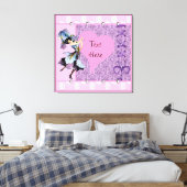 踊りヴィンテージフラワーフェアリーファンタジーデザインLeahG キャンバスプリント (インサイチュ (寝室))