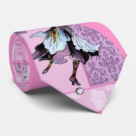 踊りヴィンテージフラワーフェアリーファンタジーデザインLeahG ネクタイ (ロール)