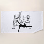 踊り信じたい ビーチタオル (正面)