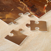 踊り先住民ヘアドレのアメリカ人女性 ジグソーパズル (側面)