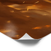 踊り先住民ヘアドレのアメリカ人女性 ポスター (コーナー)