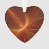 踊り光モダン抽象芸術フラクタルハート オーナメント (裏面)