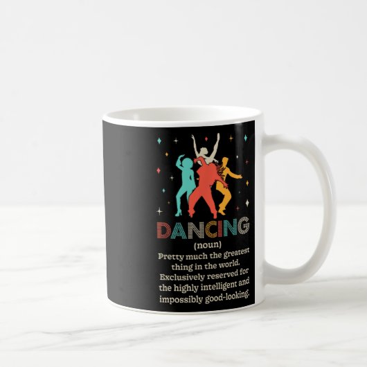 踊り名詞定義ダンサおもしろいンドディクション コーヒーマグカップ (右)