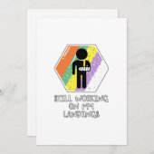 踊り場で作業中 シーズンカード (正面/裏面)