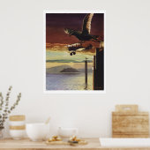 「踊り場の模様」水彩画 ポスター (キッチン)