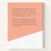 踊り女性本カバーインスピレーションノート ノートブック (裏面)