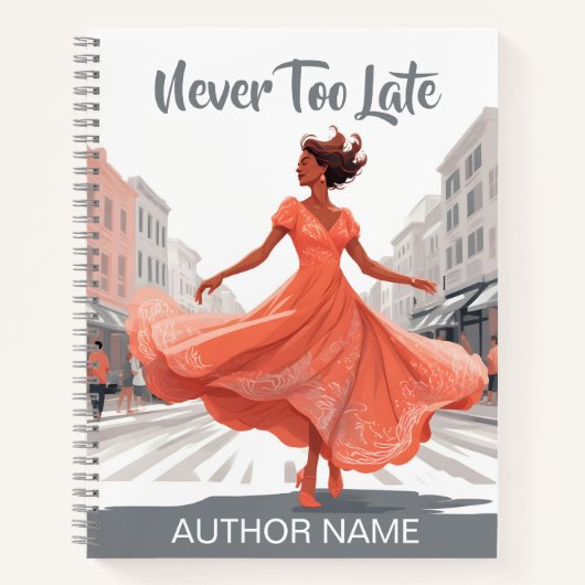 踊り女性本カバーインスピレーションノート ノートブック (正面)