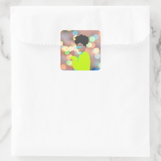 踊り女王。 スクエアシール (バッグ)