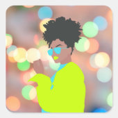 踊り女王。 スクエアシール (正面)