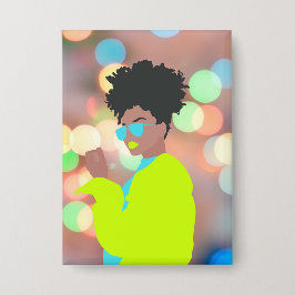 踊り女王。 缶バッジ