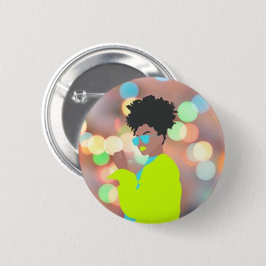 踊り女王。 缶バッジ (正面&裏面)