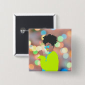 踊り女王。 缶バッジ (正面&裏面)