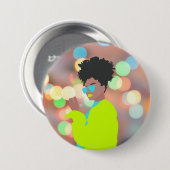 踊り女王。 缶バッジ (正面&裏面)