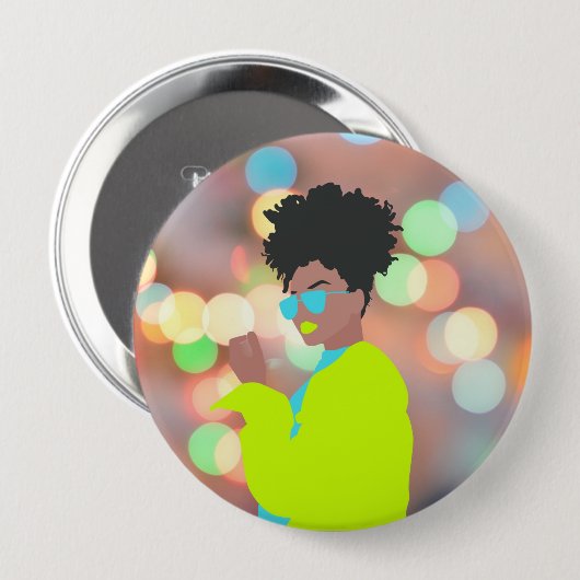 踊り女王。 缶バッジ (正面&裏面)