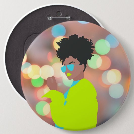 踊り女王。 缶バッジ (正面&裏面)