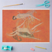 踊り妖精スリーグレースアートオレンジ 薄葉紙 (クラフト)