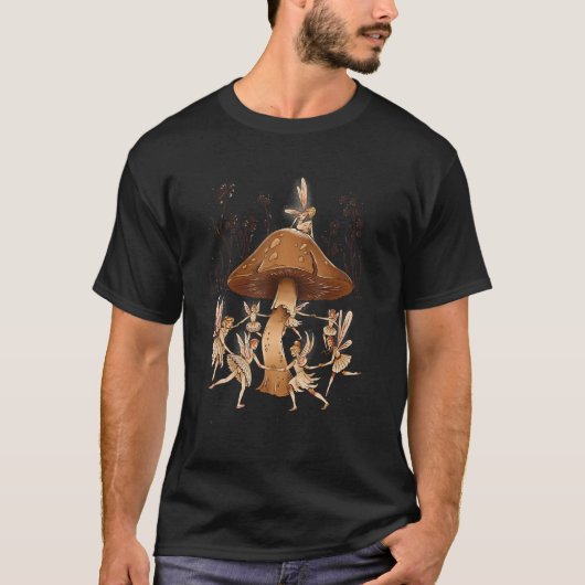 踊り妖精マジカルマッシュルームデザイン Tシャツ (正面)