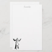 踊り子の文房具パーソナライズされた 便箋 (正面/裏面)