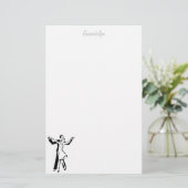 踊り子の文房具パーソナライズされた 便箋 (スタンド正面)