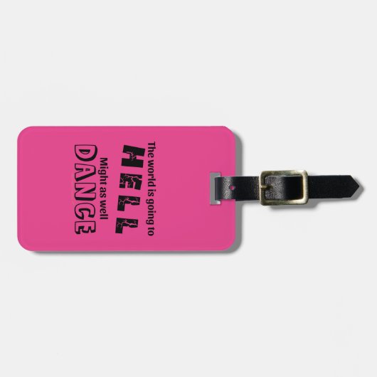 踊り子パーソナライズされたのおもしろい贈り物 ラゲッジタグ (正面横)