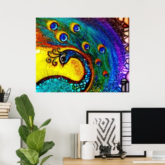 踊り孔雀 ポスター (ホームオフィス)