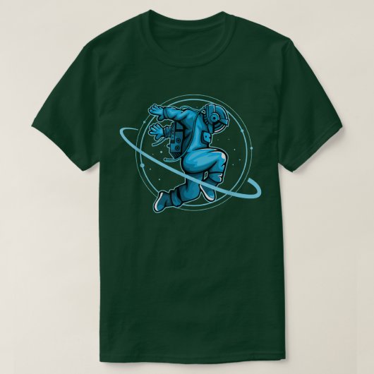 踊り宇宙飛行士宇宙とスターTシャツ Tシャツ (デザイン正面)