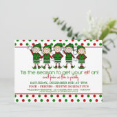 踊り小人クリスマスパーティの招待状 招待状 (スタンド正面)