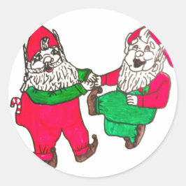 踊り小人シール ラウンドシール