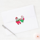 踊り小人シール ラウンドシール (封筒)