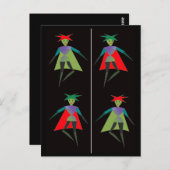 踊り小人ブックマーク ポストカード (正面/裏面)