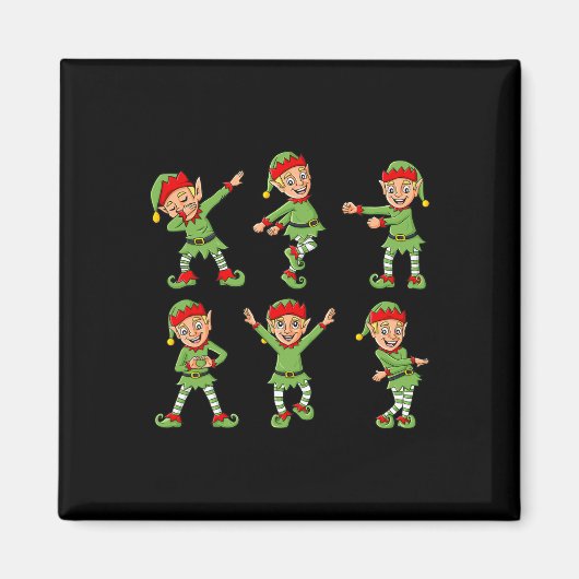 踊り小妖精や小人クリスマスダンスチャレンジボーイズK マグネット (正面)