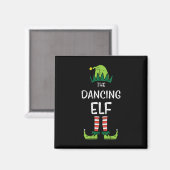 踊り小妖精や小人クリスマスPjsマッチングクリスマスパジャマFa マグネット (正面/裏面)