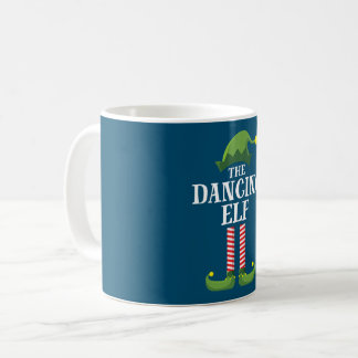 踊り小妖精や小人マッチングファミリーグループクリスマスパーティー コーヒーマグカップ