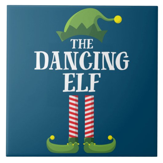 踊り小妖精や小人マッチングファミリーグループクリスマスパーティー タイル (正面)