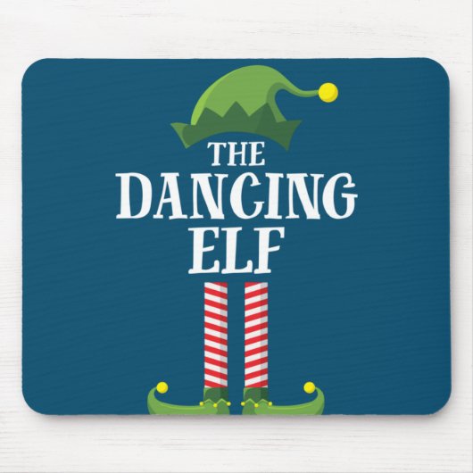 踊り小妖精や小人マッチングファミリーグループクリスマスパーティー マウスパッド (正面)