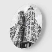 踊り建物インプラハ ラージ壁時計 (傾斜)