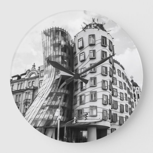 踊り建物インプラハ ラージ壁時計 (正面)