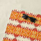 踊り日が差すことポップ・アートの・オブ・カラー・抽象芸術・アート ビーチタオル (インサイチュ)